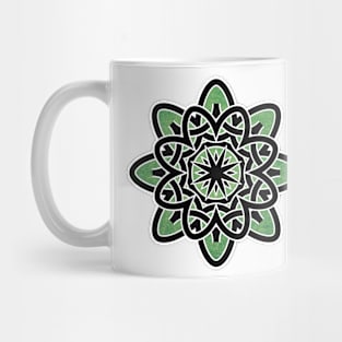 Celtic Knot With Green Background Mug